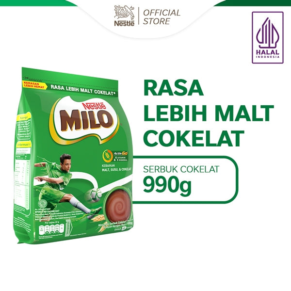 Susu Coklat MILO ACTIV-GO Pouch 990 Gr
