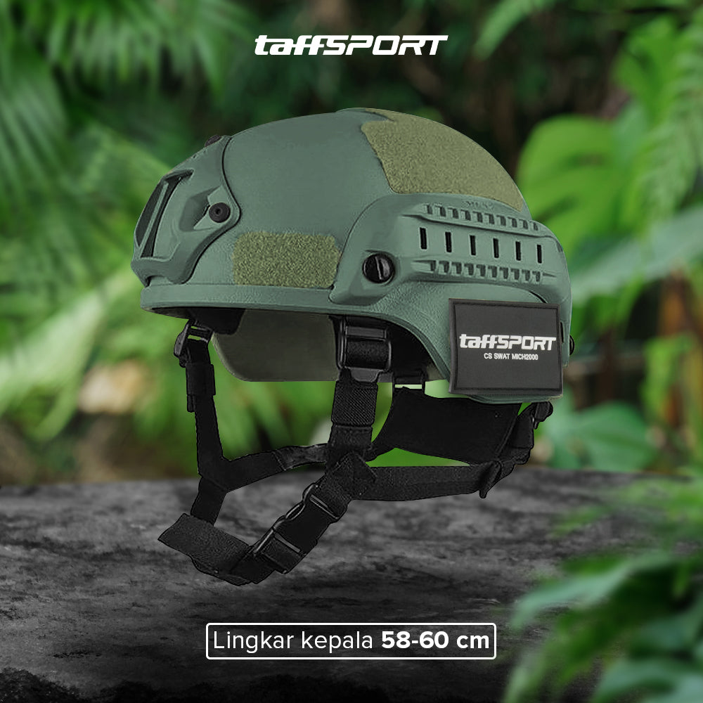 TaffSPORT Helm Tactical Airsoft Gun Paintball CS SWAT Helmet - MICH2000