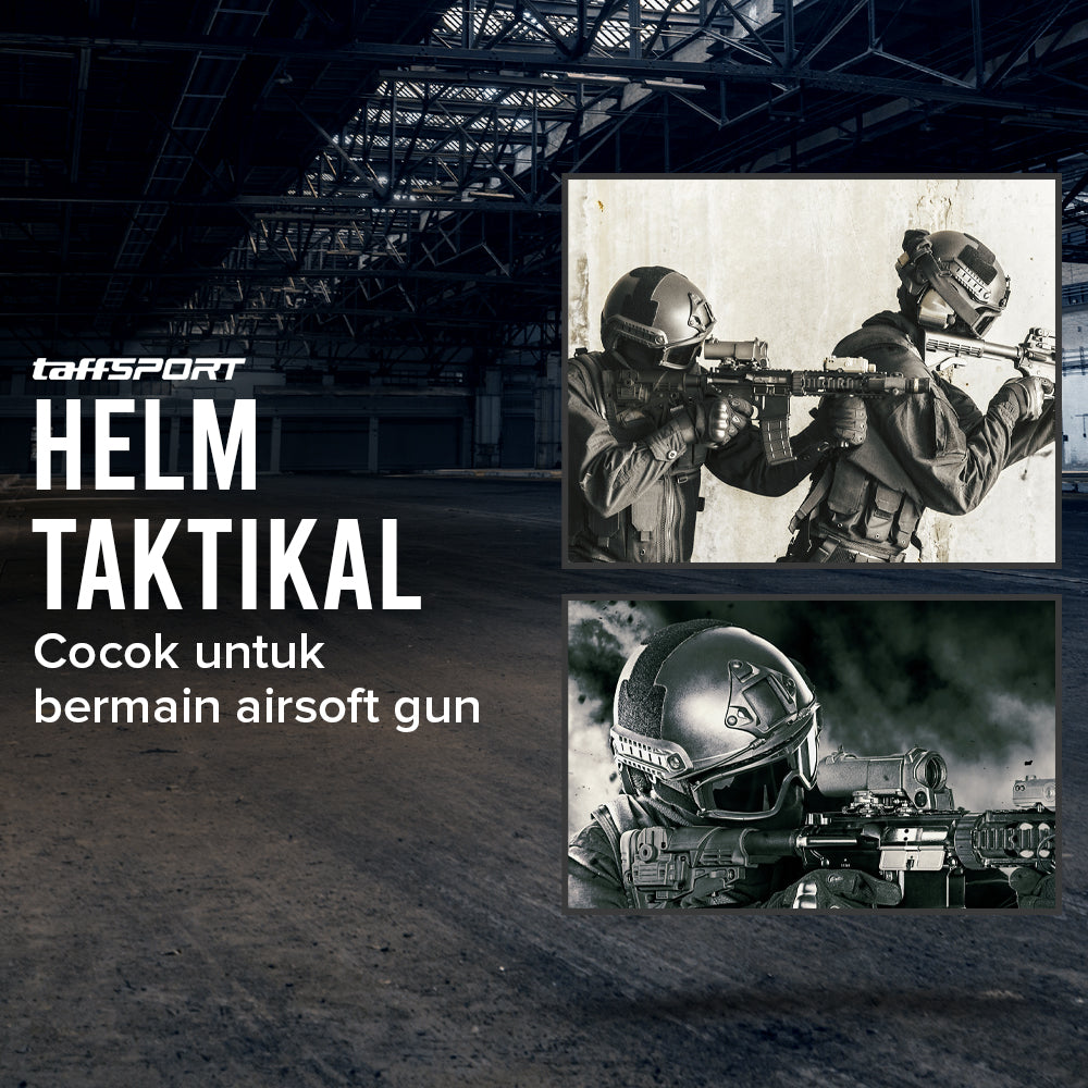 TaffSPORT Helm Tactical Airsoft Gun Paintball CS SWAT Helmet - MICH2000