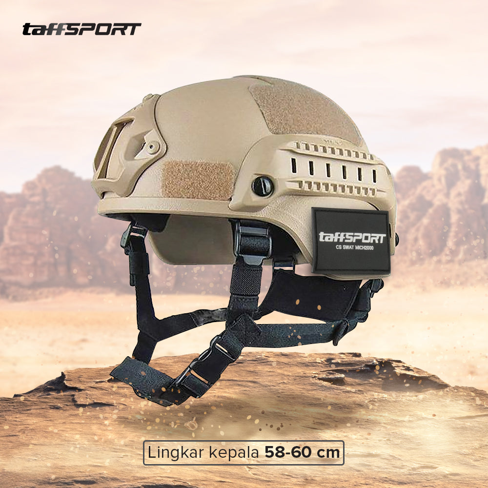 TaffSPORT Helm Tactical Airsoft Gun Paintball CS SWAT Helmet - MICH2000