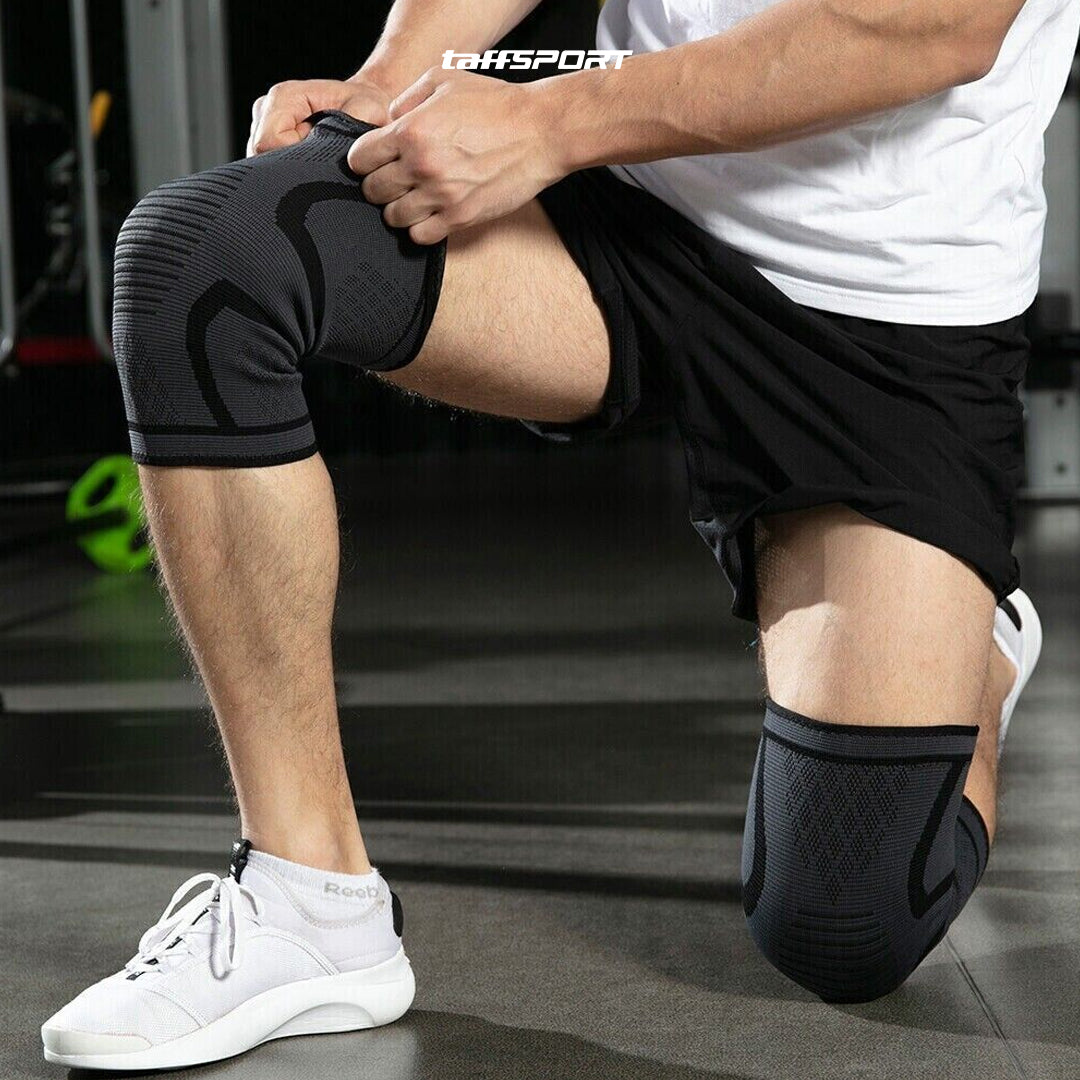 TaffSPORT Pelindung Lutut Knee Support Pad Brace Fitness Gym 1 Pair L 42-47 - A-7718