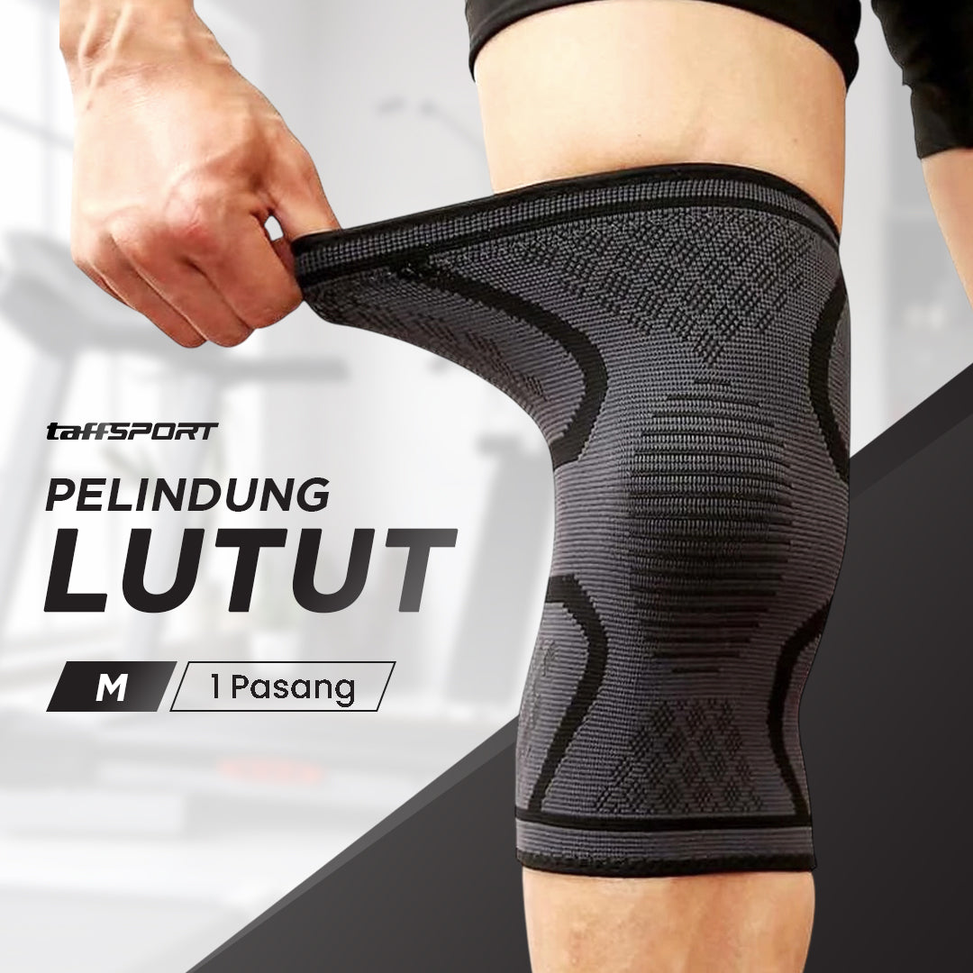 TaffSPORT Pelindung Lutut Knee Support Pad Brace Fitness Gym 1 Pair M 35-41 - A-7718