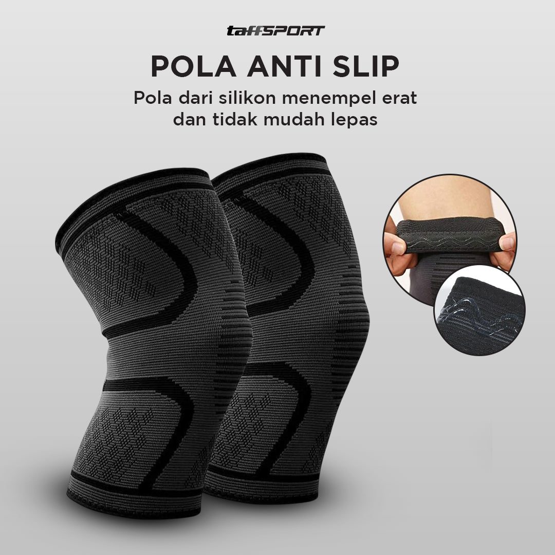 TaffSPORT Pelindung Lutut Knee Support Pad Brace Fitness Gym 1 Pair L 42-47 - A-7718