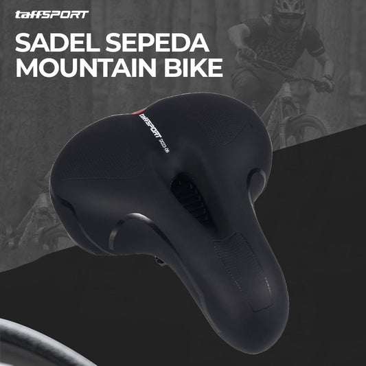 TaffSPORT Sadel Sepeda Mountain Bike Saddle Leather Spring - SX223-06