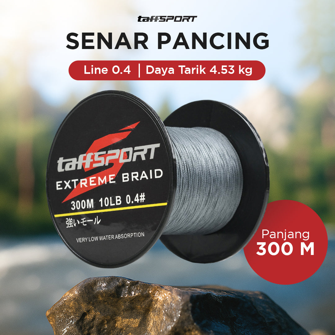 TaffSPORT Senar Benang Tali Pancing Extreme Braid 0.4 300M - FM-PEL