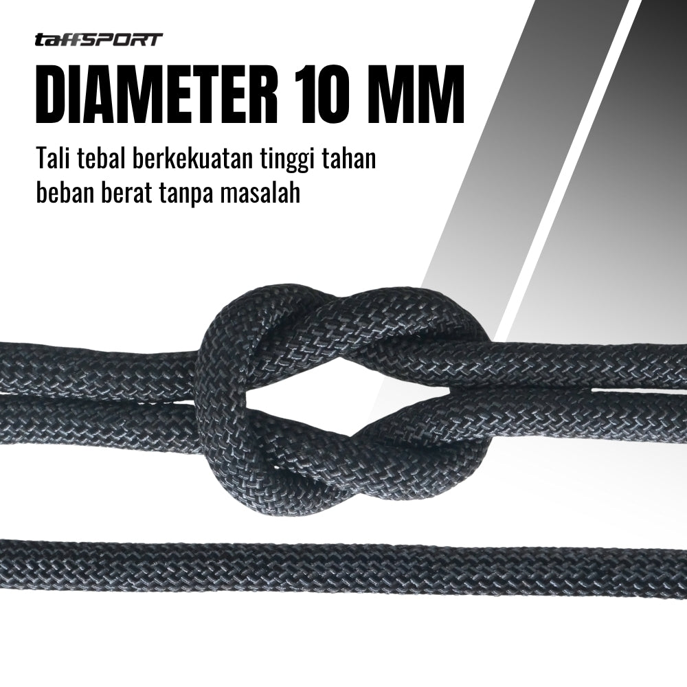 TaffSPORT Tali Paracord Panjat Tebing Climbing Rope 10mm Steel Buckle 20M - P4