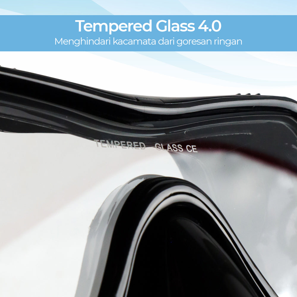 TaffSPORT ZACRO Kacamata Selam Scuba Diving Tempered Glass - 502