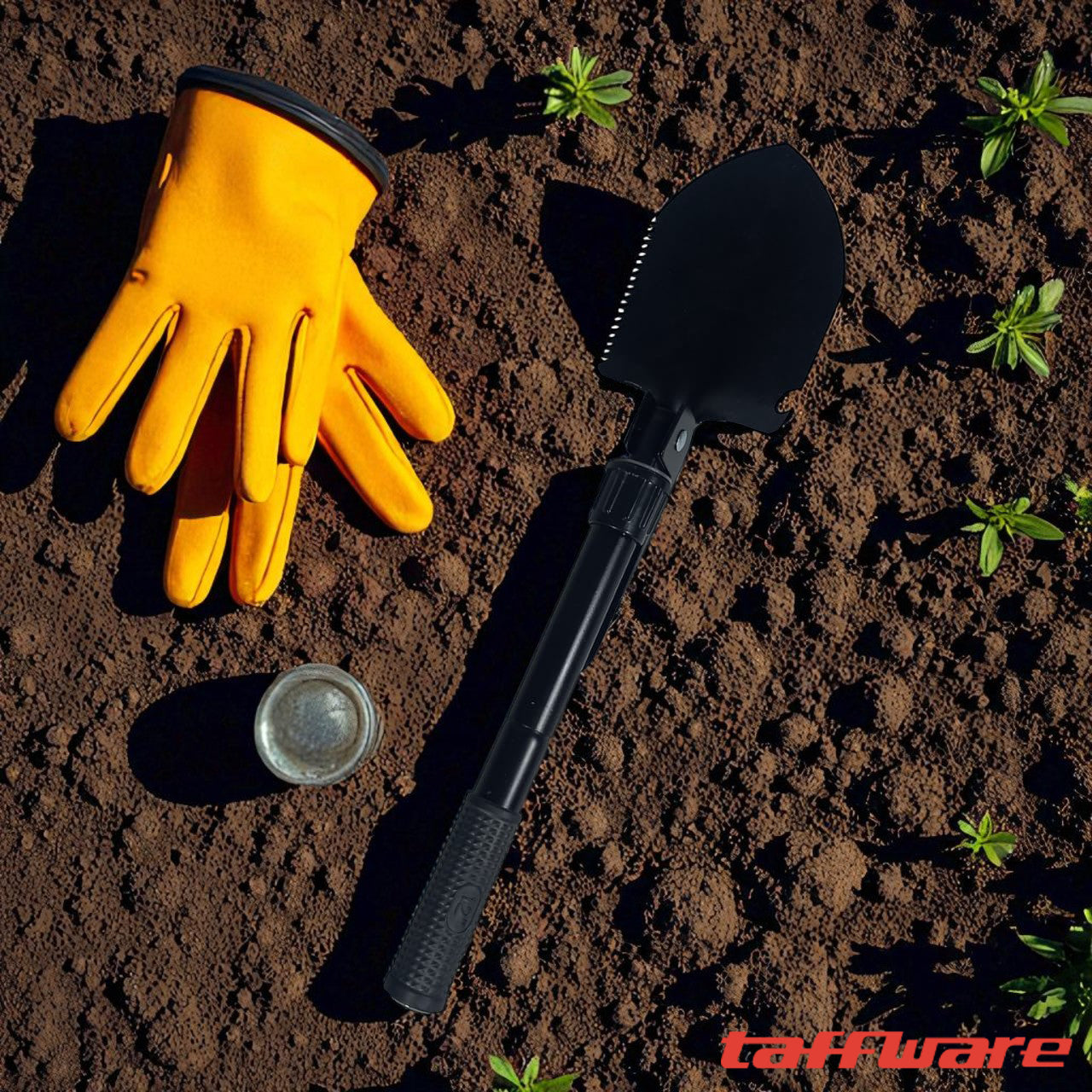 Taffware Sekop Lipat Camping Pacul Portable Kompas Survival 41.5cm - T-3