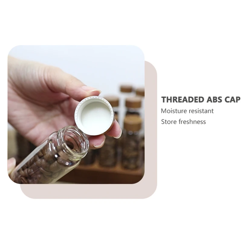 TOVMEKDJN Toples Kaca Penyimpanan Makanan Tutup Plastik 50ml - TK820